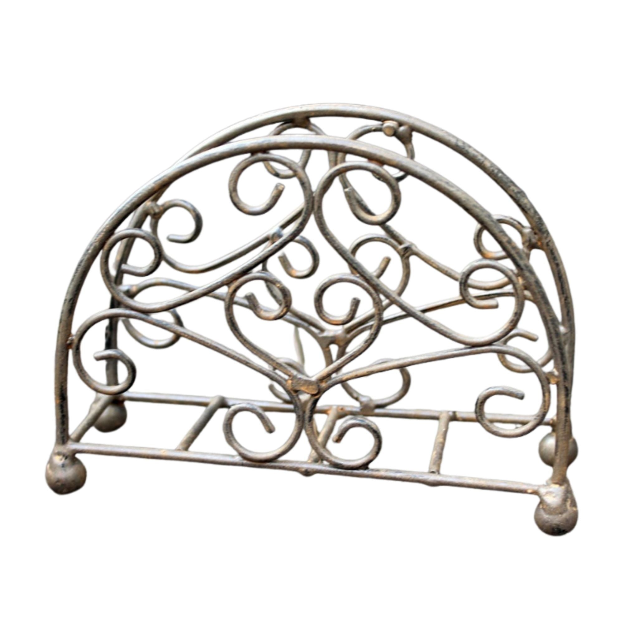 Serviettenhalter Rund Antikbraun Landhaus-Stil 14cm