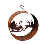 Edelrost Dekoring Weihnachtsmann mit Schlitten 15 cm