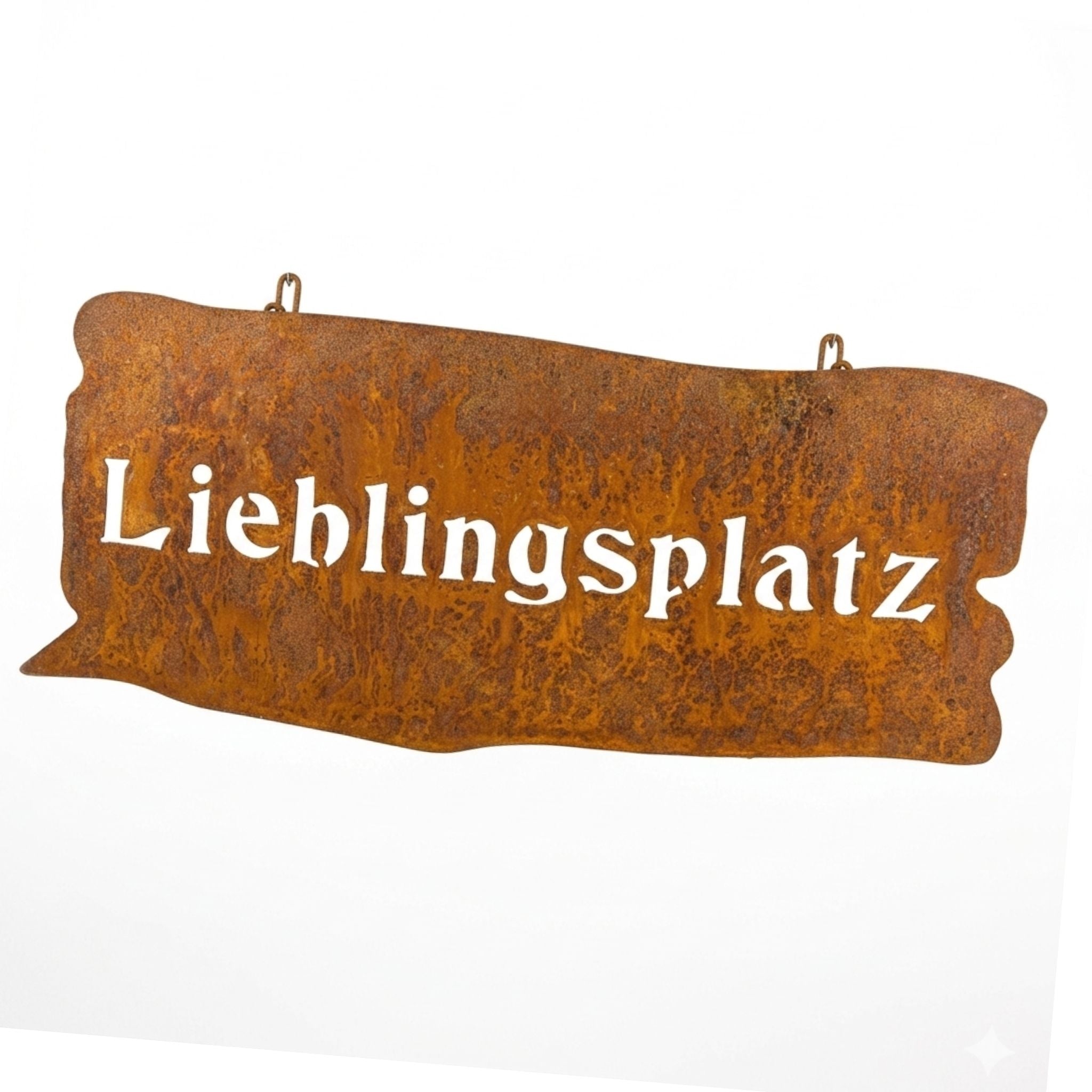 Rostschild Lieblingsplatz Gartendeko Landhausstil 46cm