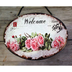 Shabby Blechschild Welcome Willkommen Vintage