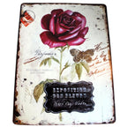 Shabby Blechschild Nostalgie Rose Vintage 33x25cm