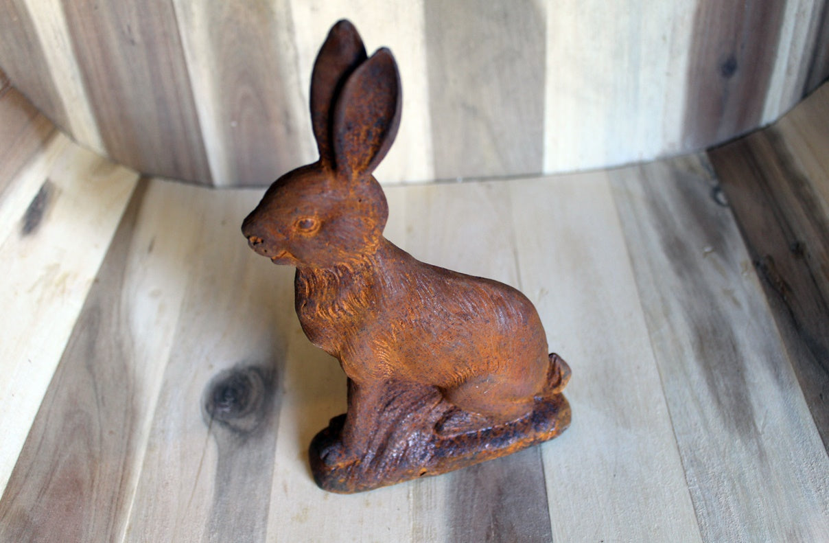 Gartenfigur Hase Rost