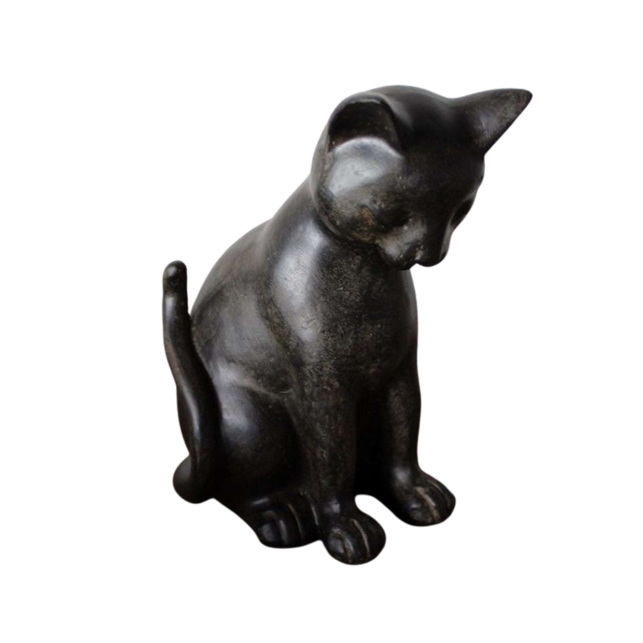 Dekofigur Katze Sitzend Vintage Look 21cm