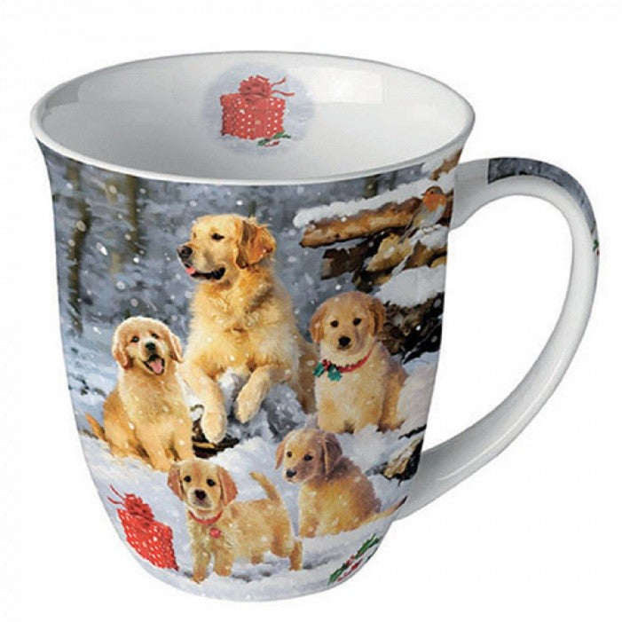 Porzellan Tasse Golden Retriever Landhaus 0,4L