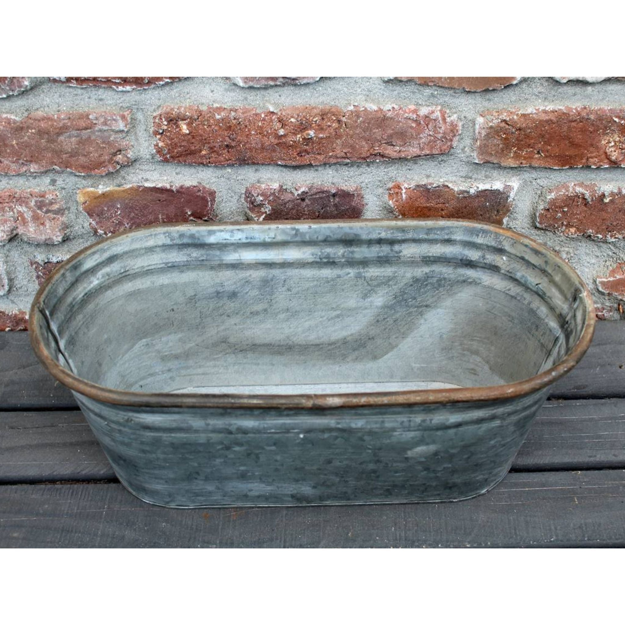 Pflanzschale Zink oval L42cm