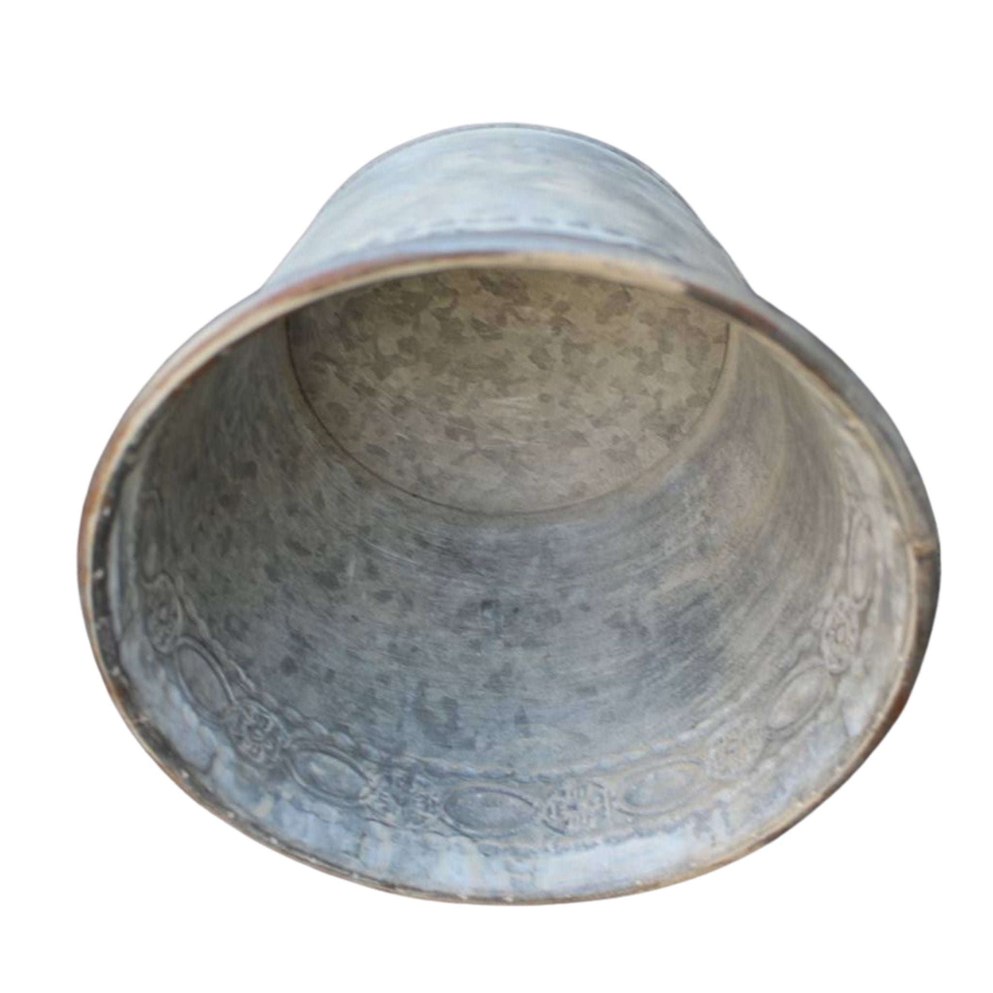Zink Pflanzkübel Relief-Rand Vintage-Stil 22cm