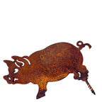 Gartenstecker Schwein Edelrost