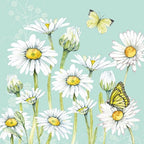 20 Servietten Gänseblümchen Mint Landhaus Blumen Tischdeko