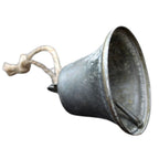 Dekoglocke Metall zinkfarben zum Aufhängen 6 cm