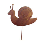 Gartenstecker Schnecke Edelrost Landhaus-Stil 40cm