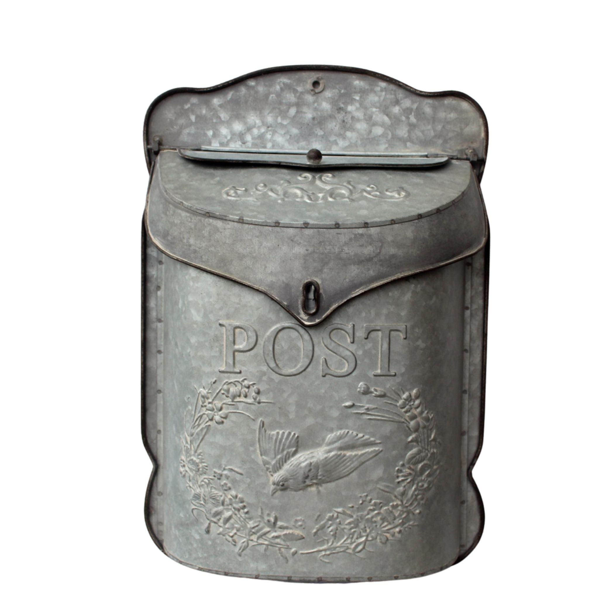Briefkasten Nostalgie zinkfarben Postkasten Landhausstil