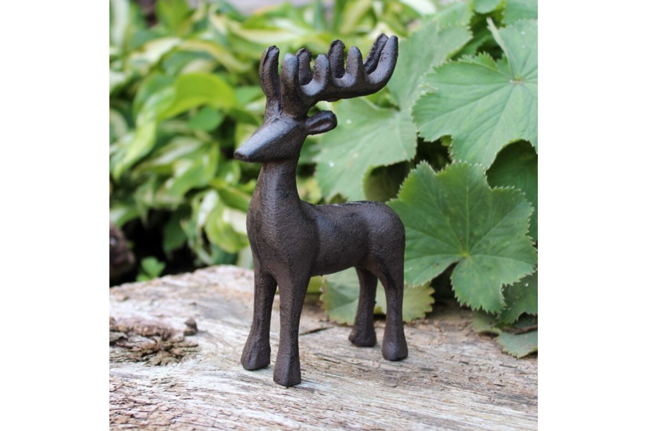 Dekofigur Hirsch Gusseisen