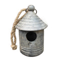 Zink Vogelhaus Rund Rustikal Vintage-Stil H22 cm