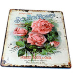 Shabby Blechschild Rosen Nostalgie Retro