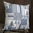 Kissen Hirsche grau 40 x 40 cm