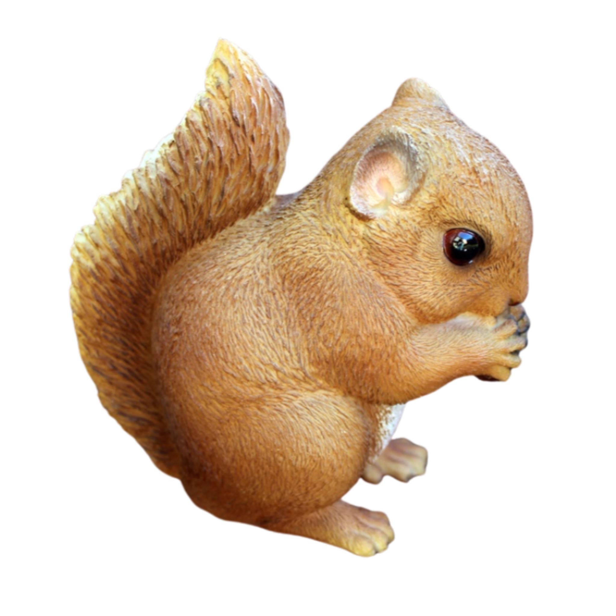 Dekofigur Eichhörnchen mit Nuss