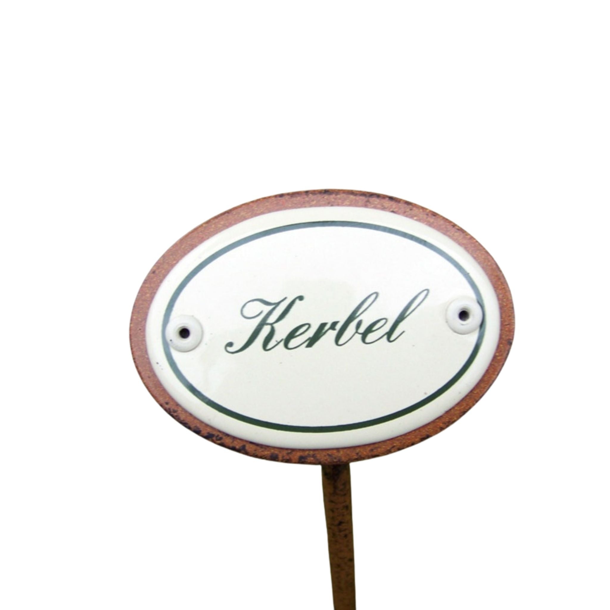 Kräuternamenschild Emaille Kräuterstecker Pflanzenstecker Auswahl treffen