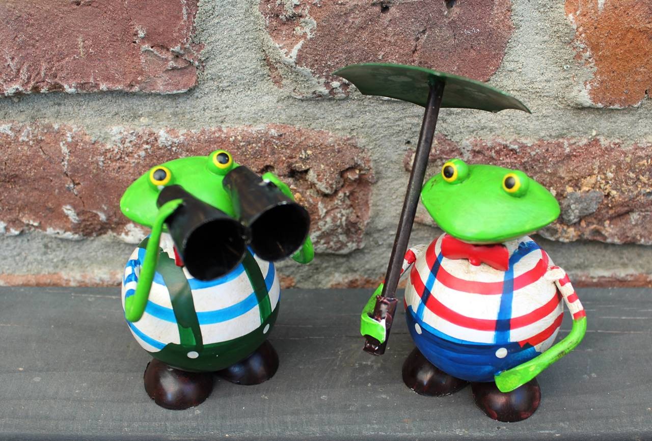 Frosch Set Gartenfiguren
