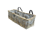 Balkonkasten Rattan grau Landhaus L46cm