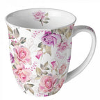 Porzellan Tasse Romantischer Rosengarten 0,4L