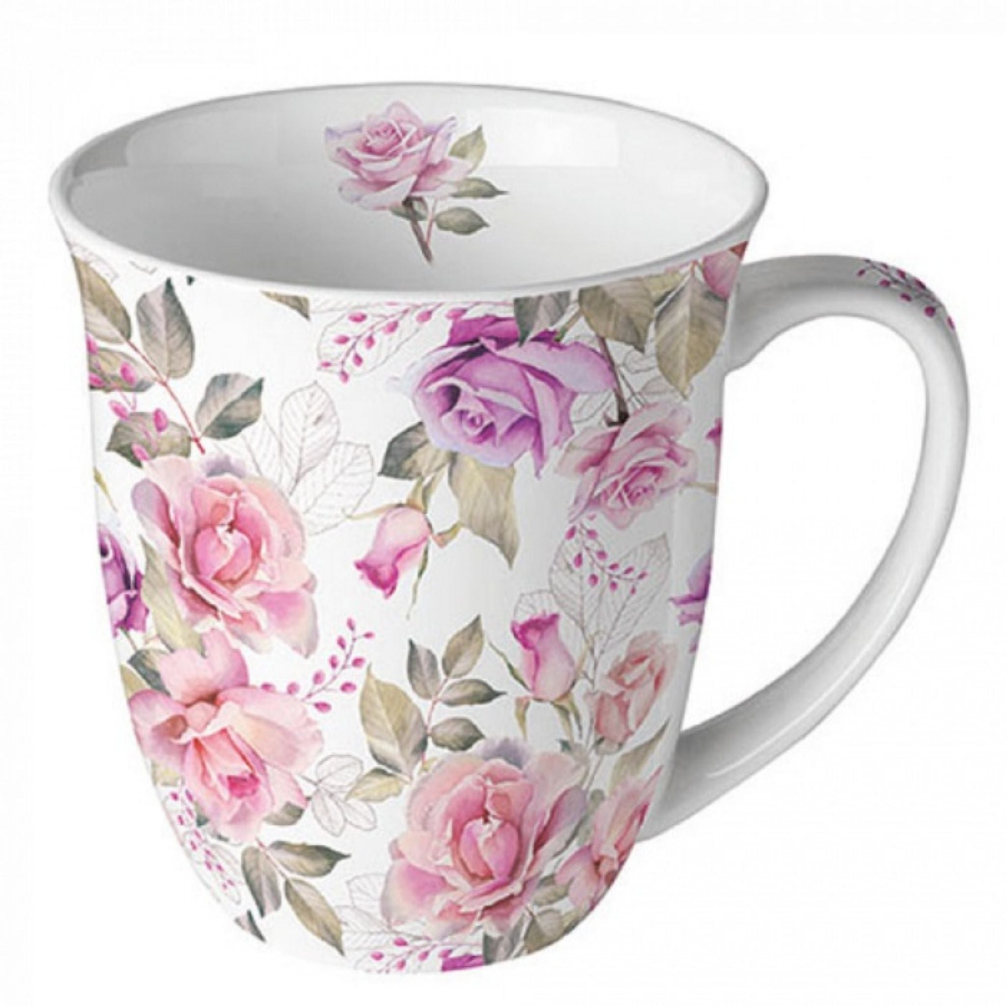 Porzellan Tasse Romantischer Rosengarten 0,4L