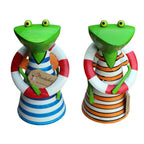 Zaunhocker Frosch mit Rettungsring