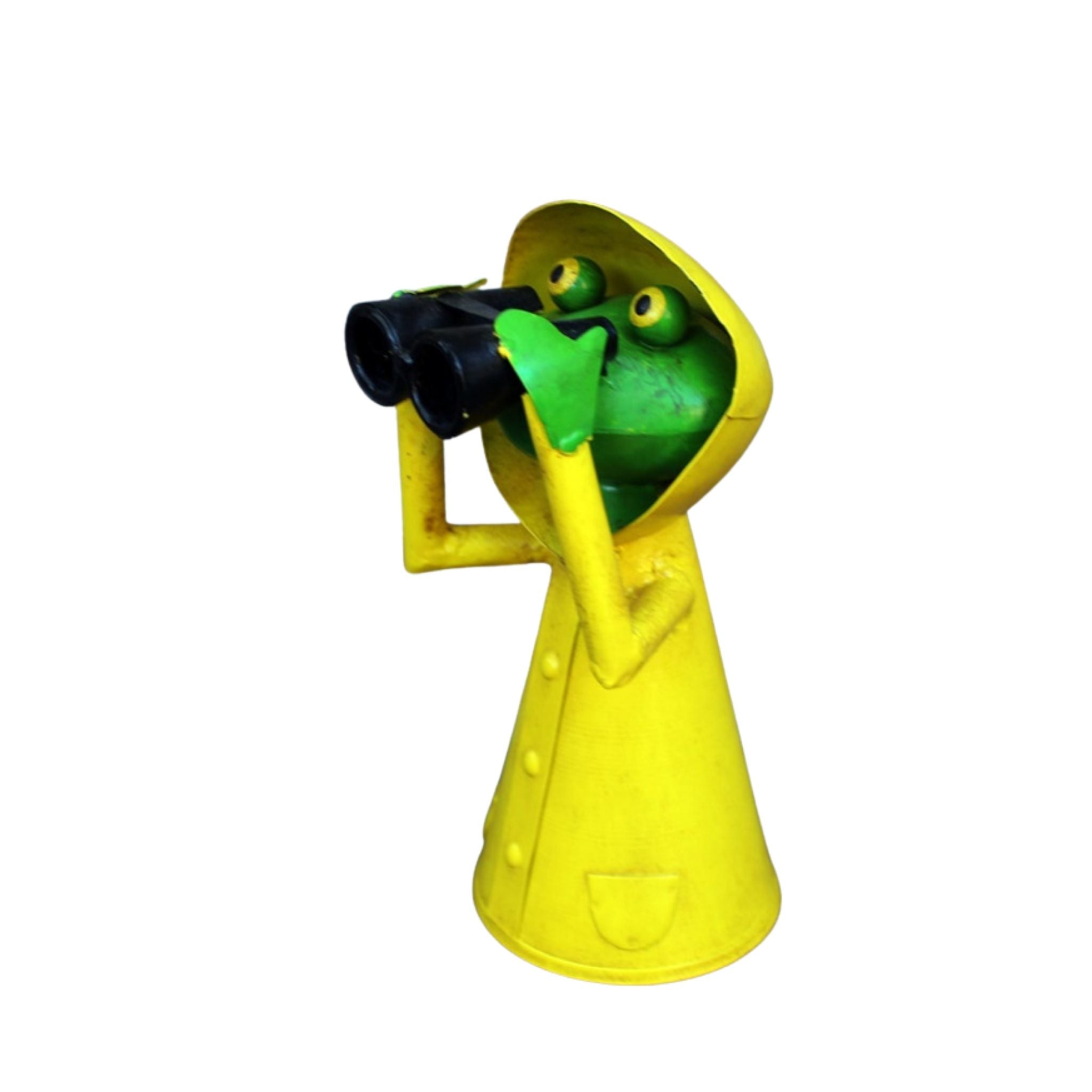 Zaunhocker Regenmantel Frosch Fernglas