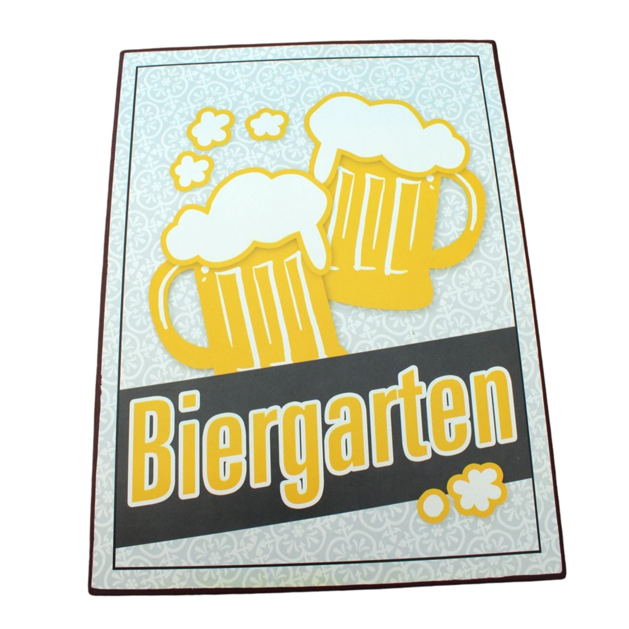Metallschild Biergarten Wanddeko Dekoschild 35x26cm