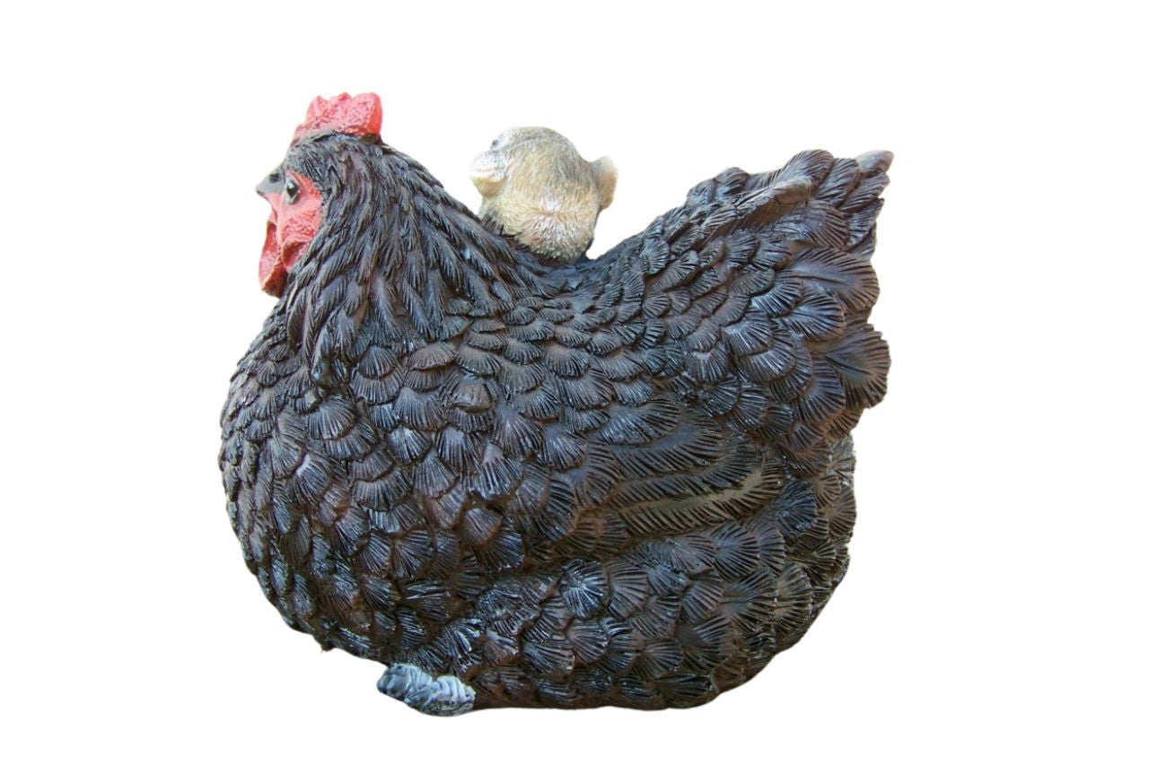 Dekofigur Henne mit Küken II