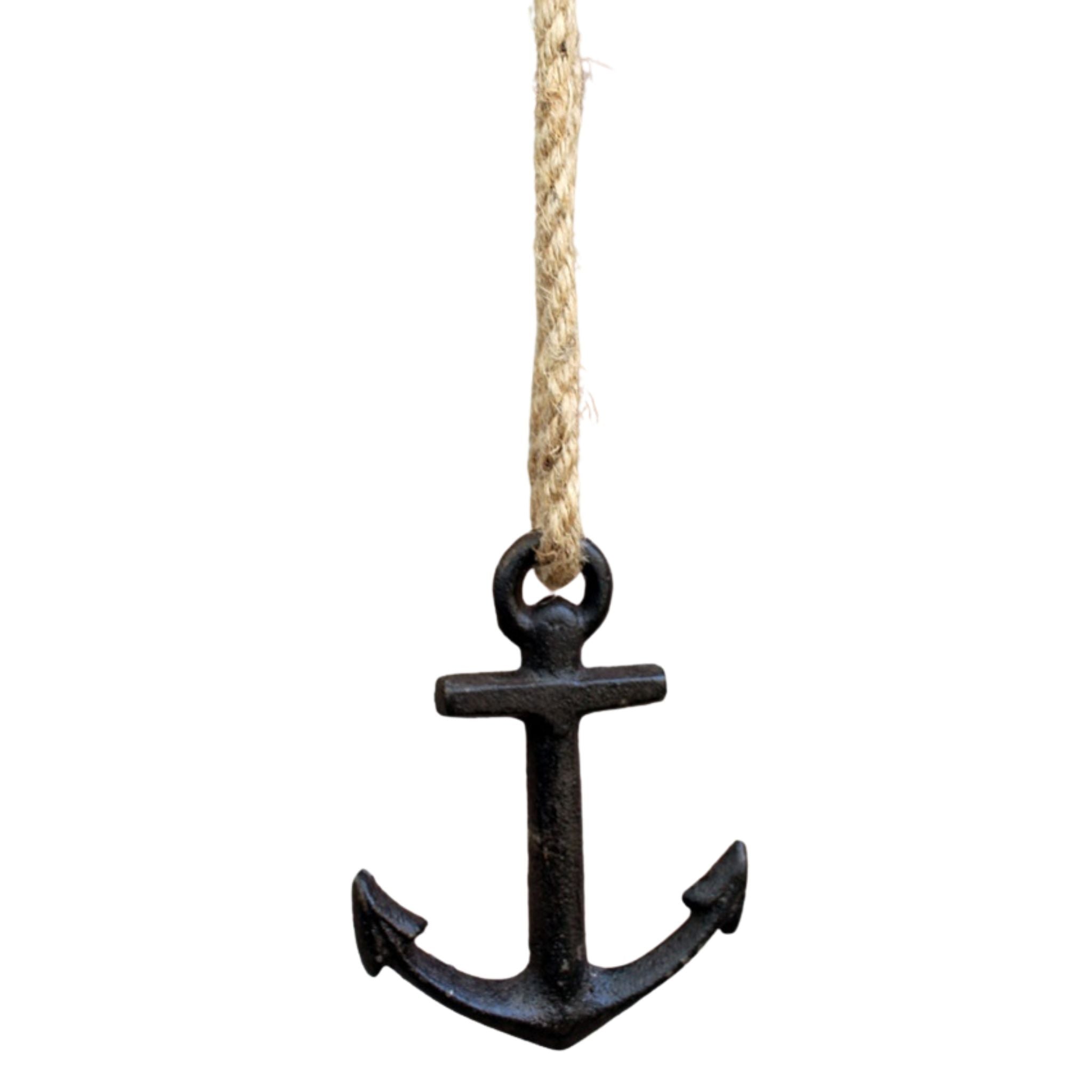 Deko Anker Gusseisen Maritim mit Tau 15cm