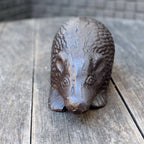Gusseisen Igel Gartenfigur Antikbraun Landhausstil 13cm