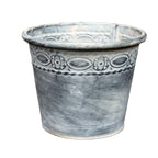 Zink Blumentopf Übertopf H13cm