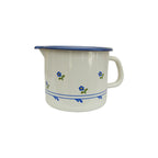 Emaille Milchtopf Blümchen im Landhausstil 1L