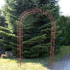 Rosenbogen mit Spitze 1,5 x 2,75 Rost