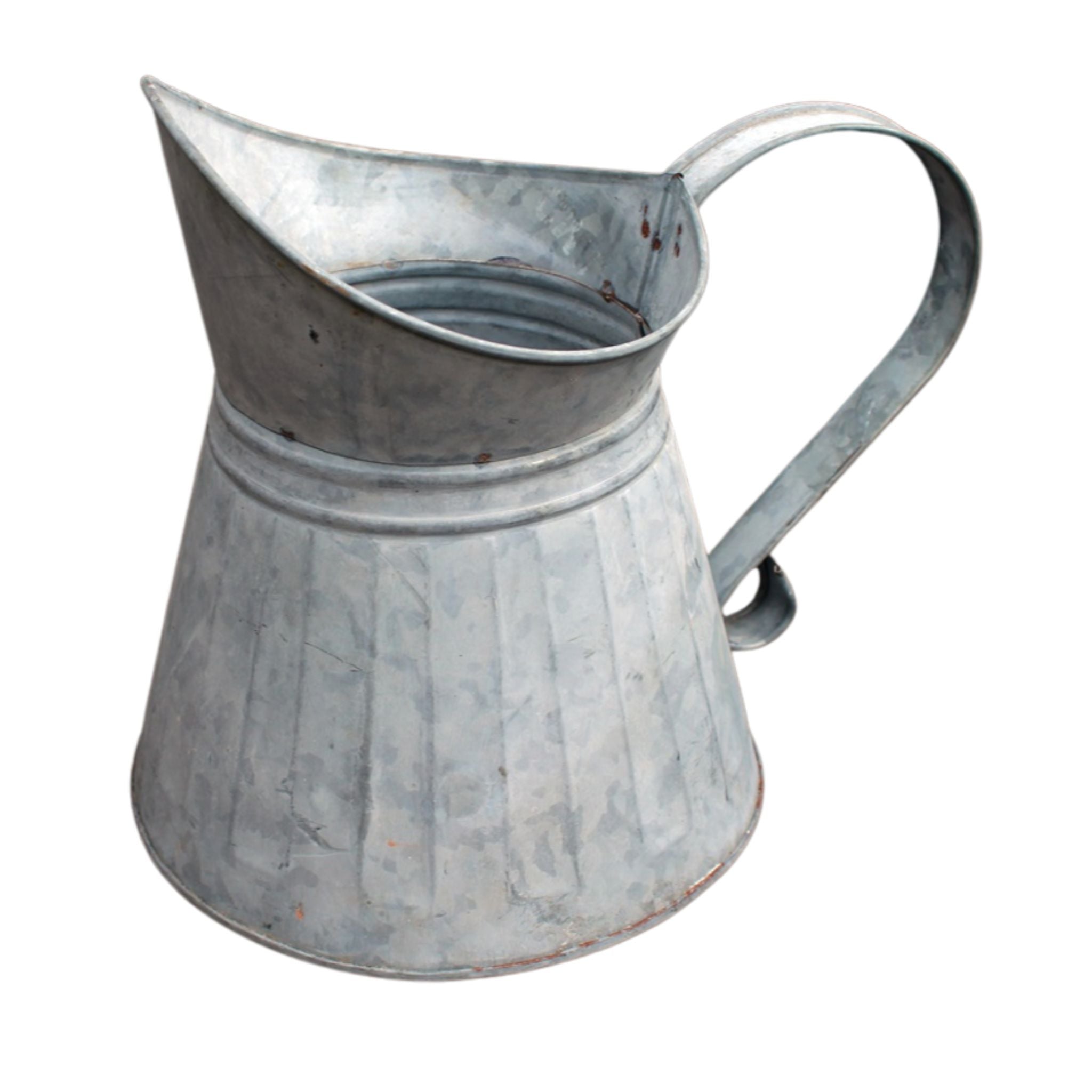 Deko Zink Krug groß Metall H22cm