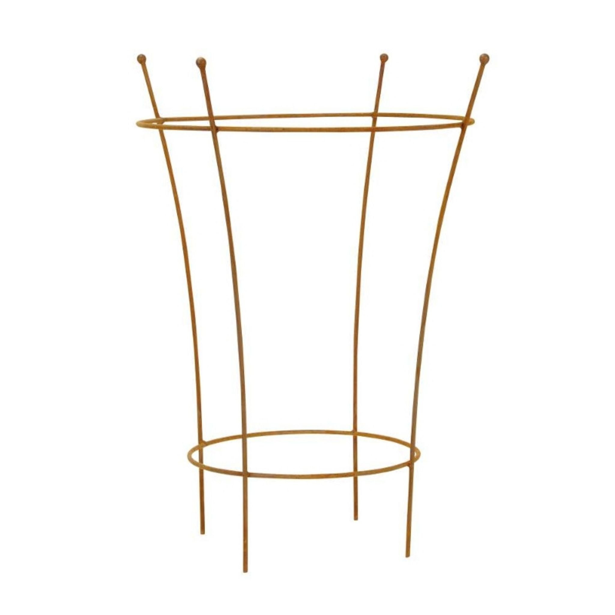 Staudenhalter Metall rost 60×77 cm – Pflanzstütze dekorativ
