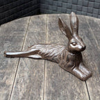 Dekofigur Hase liegend Gusseisen