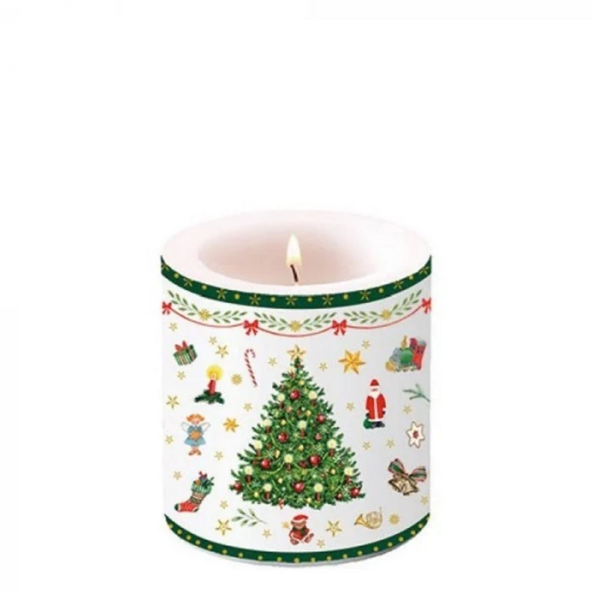 Kerze  Weihnachten Nostalgie 9 cm