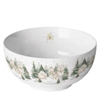 Müslischale Schnee Häuser Porzellan 14 cm