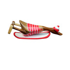 Dekofigur Surfer Ente mit Surfbrett Bambus 27cm
