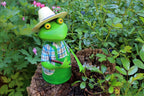 Zaunhocker Gärtner Frosch Rechen