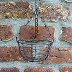 Mini Hängekorb Metall Vintage Rost-Optik 20cm