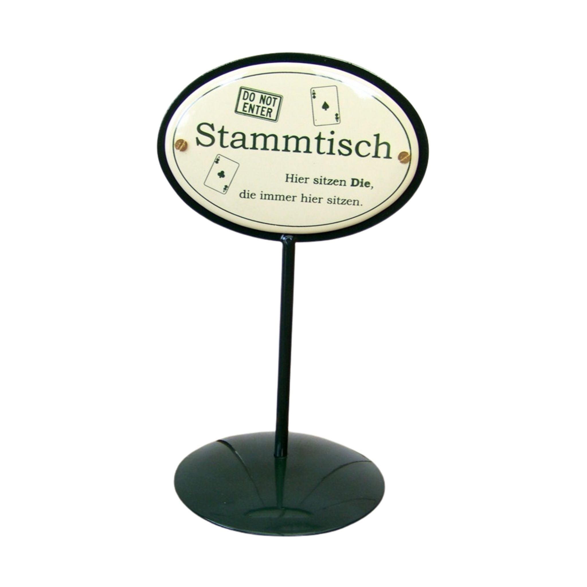Tischständer Stammtisch Emaille Kartenrunde 20 cm