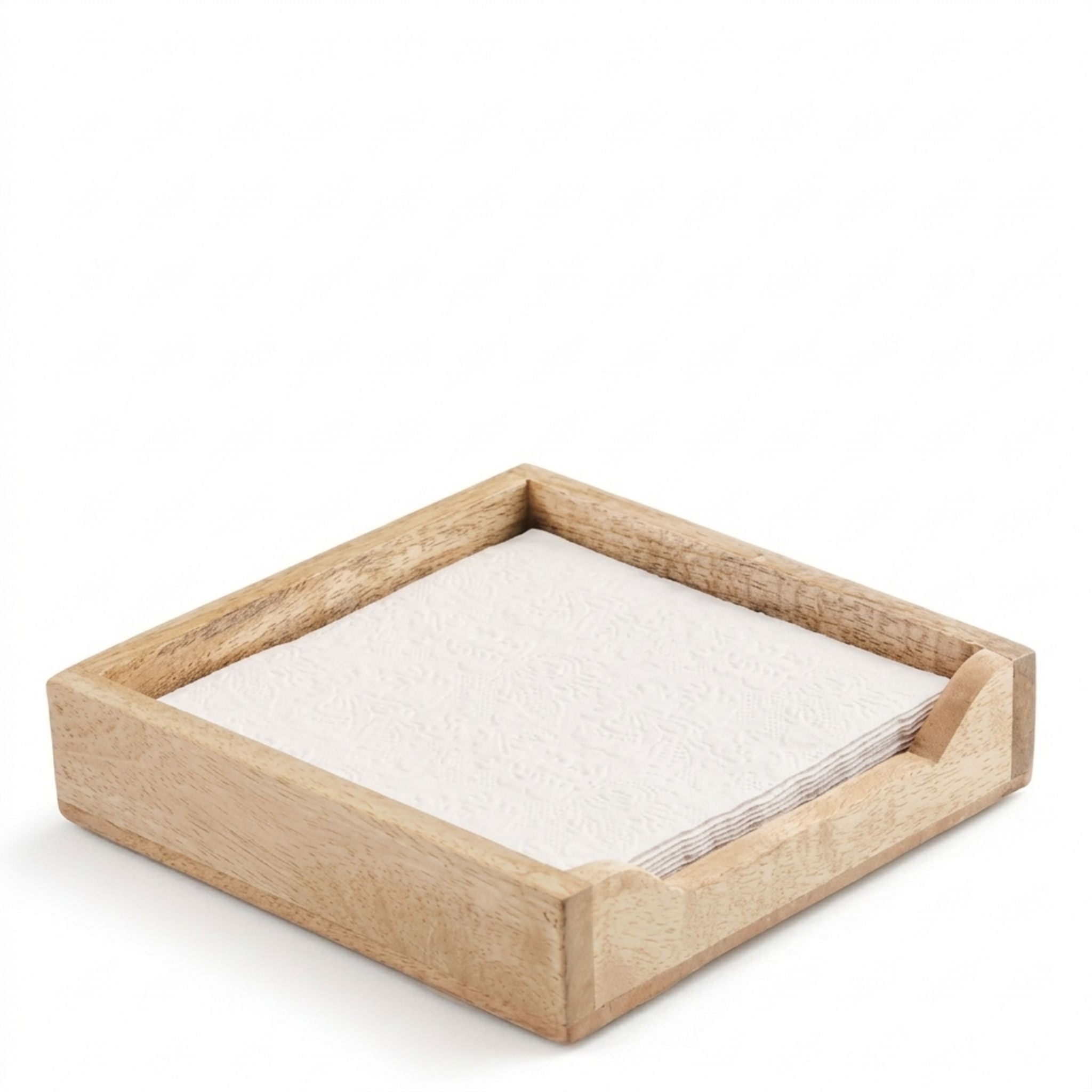 Serviettenhalter aus Mangoholz - Landhausstil 18,5 cm