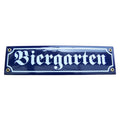 Emaille Schild Biergarten Nostalgie-Look 30cm