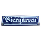 Emaille Schild Biergarten Nostalgie-Look 30cm