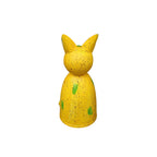 Zaunhocker Gartenfigur Katze gelb Landhausstil 21,5 cm