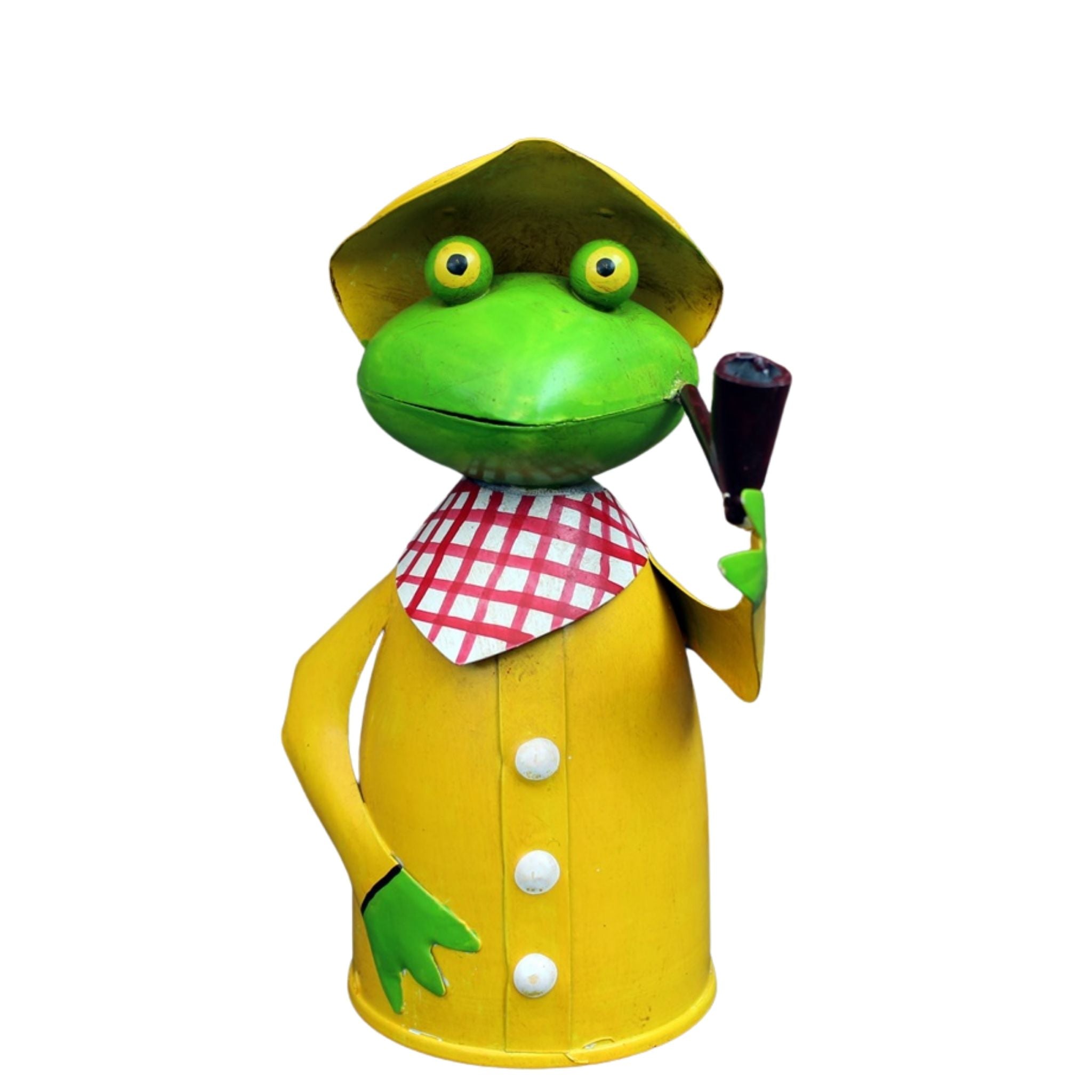 Zaunhocker Frosch mit Pfeife