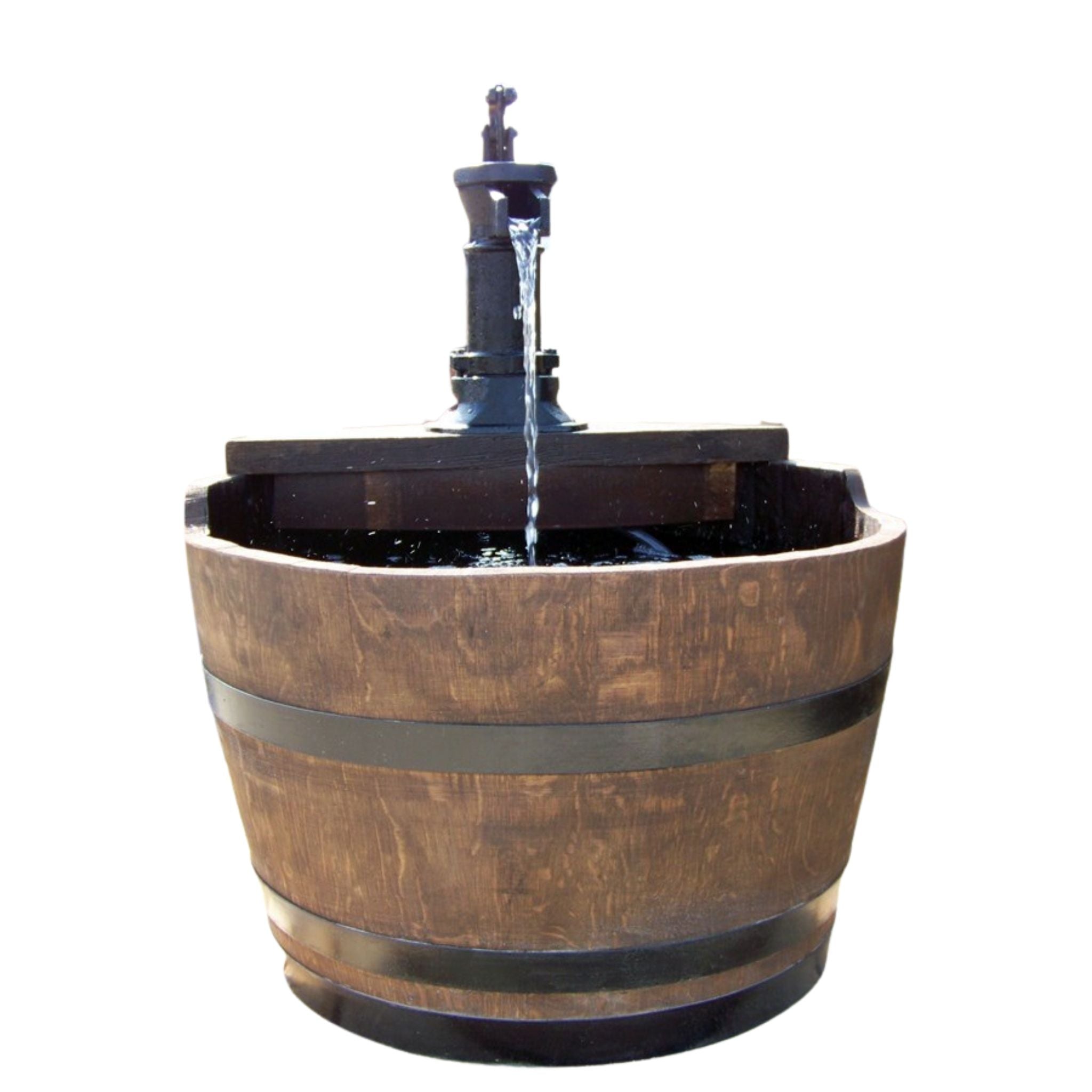 Weinfass Wasserspiel m. Pitcherpumpe