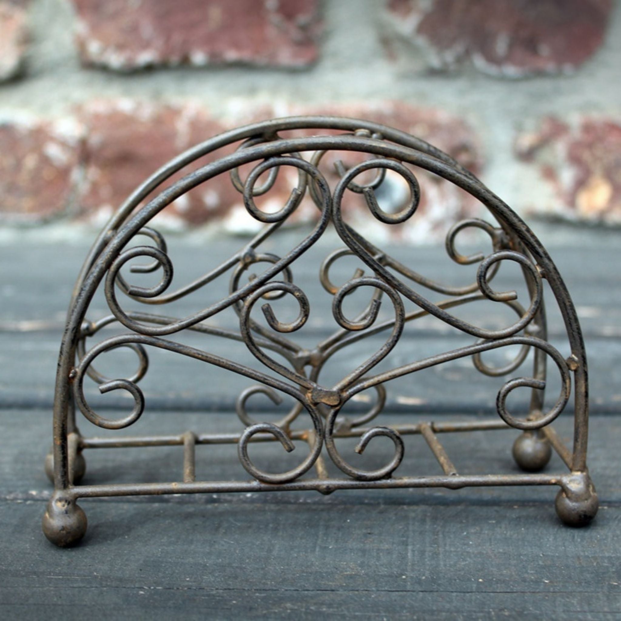 Serviettenhalter Rund Antikbraun Landhaus-Stil 14cm